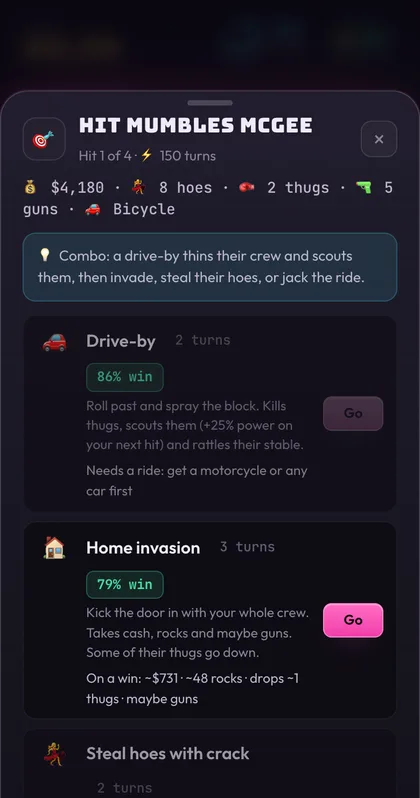 Hit your rivals screen in the game